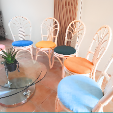 Teinture végétale sur Textile pour chaise